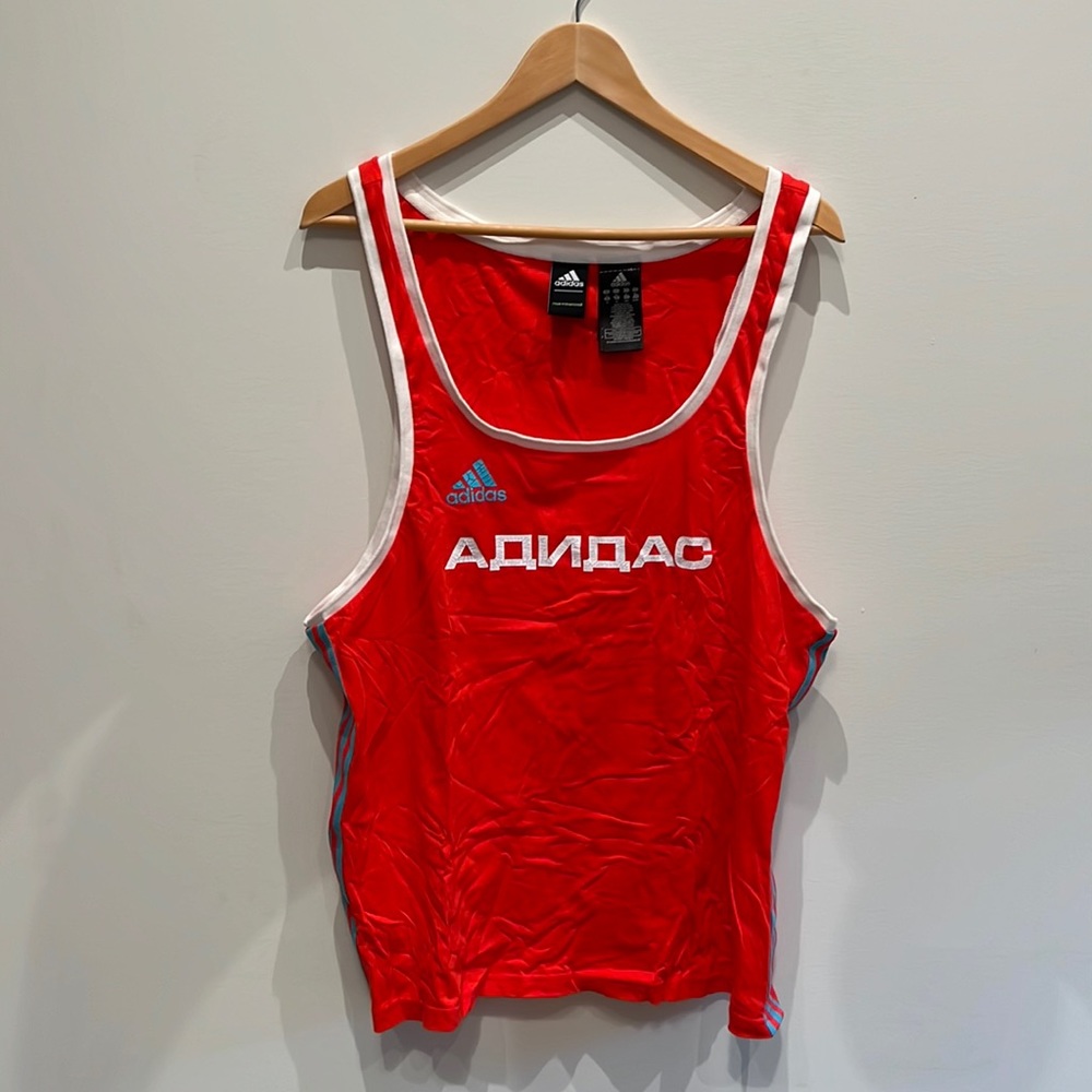 Adidas X Barney’s tank top.